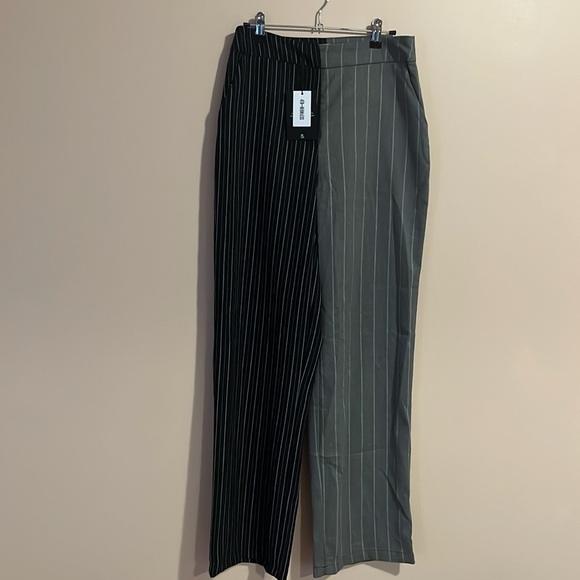 CLEARANCE SALE - 4TH & RECKLESS Two-Tone Pinstripe Blazer and Pants Set - Picture 6 of 6